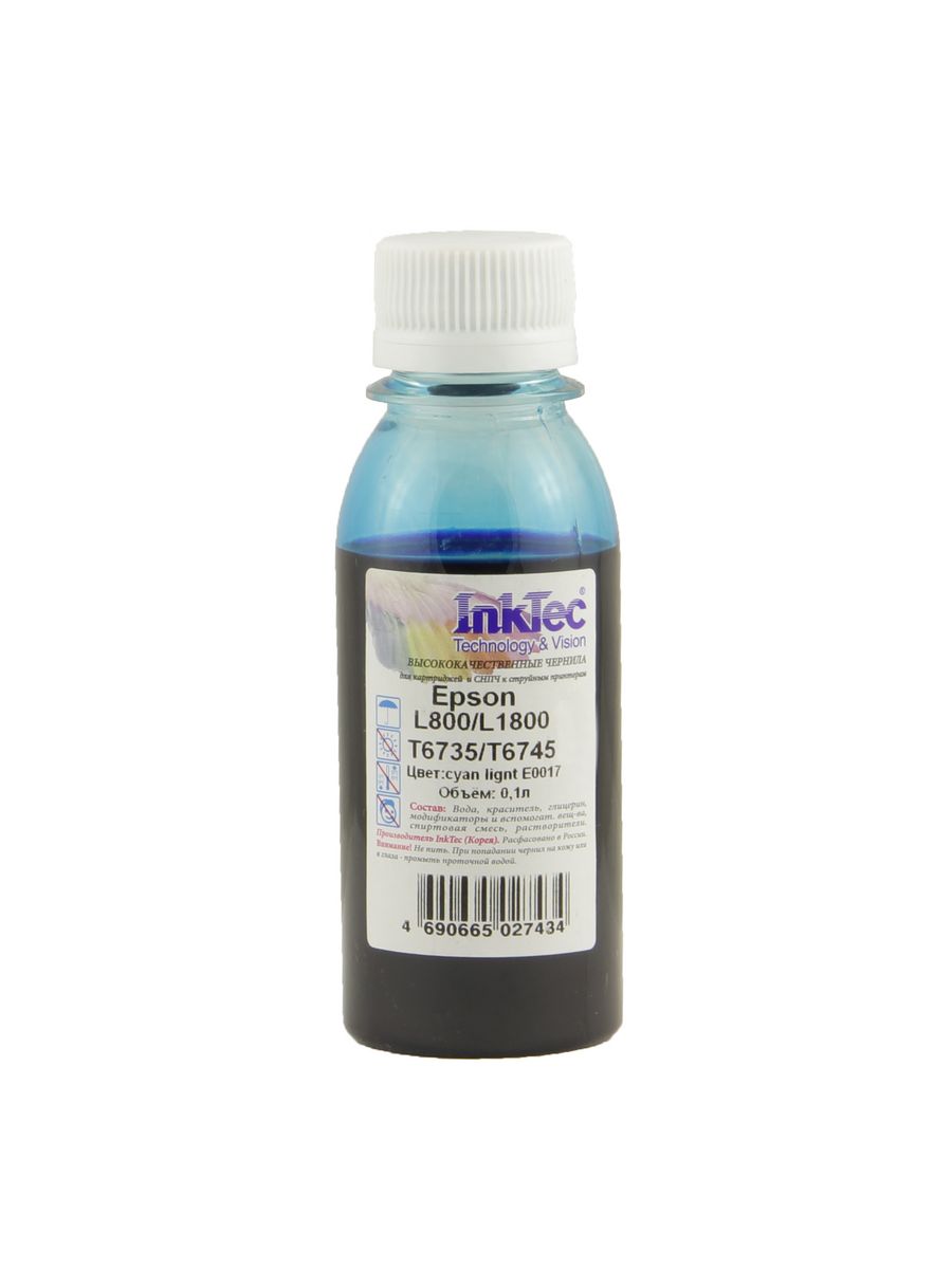

Чернила для струйного принтера InkTec (1507060140U) светло-голубой, совместимый