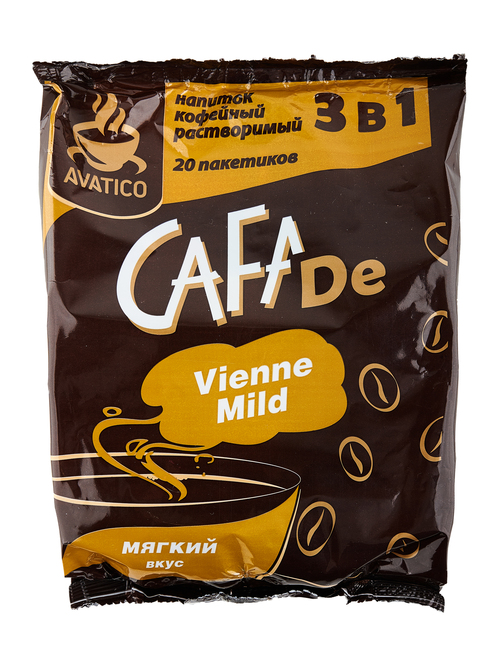 

Кофе Avatico по-венски мягкий растворимый 3в1 20 сашетов