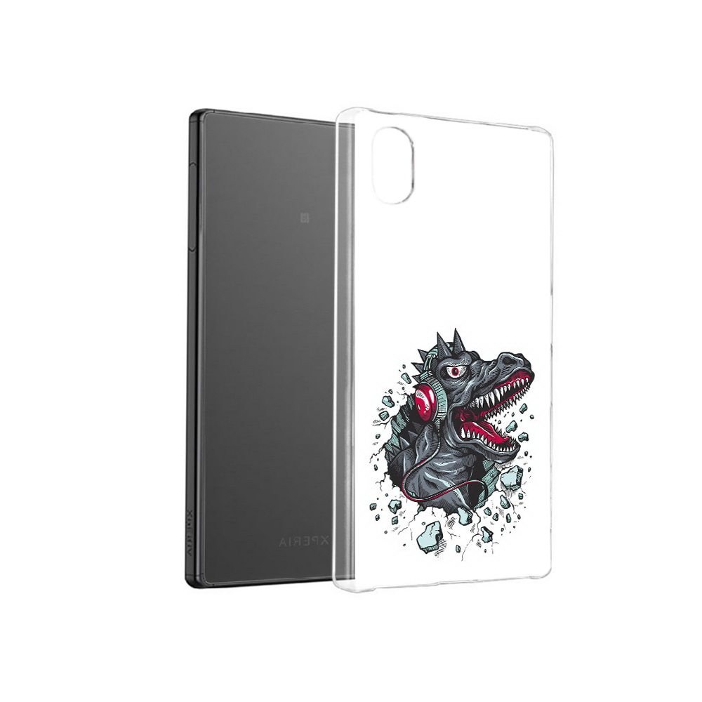 

Чехол MyPads Tocco для Sony Xperia X Нарисованный динозавр в наушниках, Прозрачный, Tocco