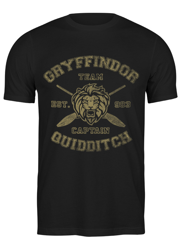 

Футболка мужская Printio Gryffindor quidditch team черная 3XL, Gryffindor quidditch team