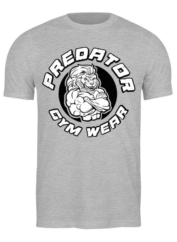 

Футболка мужская Printio Predator gym wear серая 3XL, Серый, Predator gym wear
