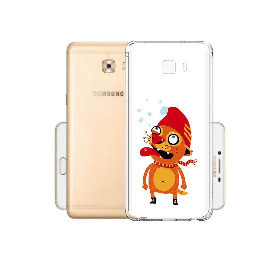 

Чехол MyPads Tocco для Samsung Galaxy C9 Pro Зимний кот, Прозрачный, Tocco