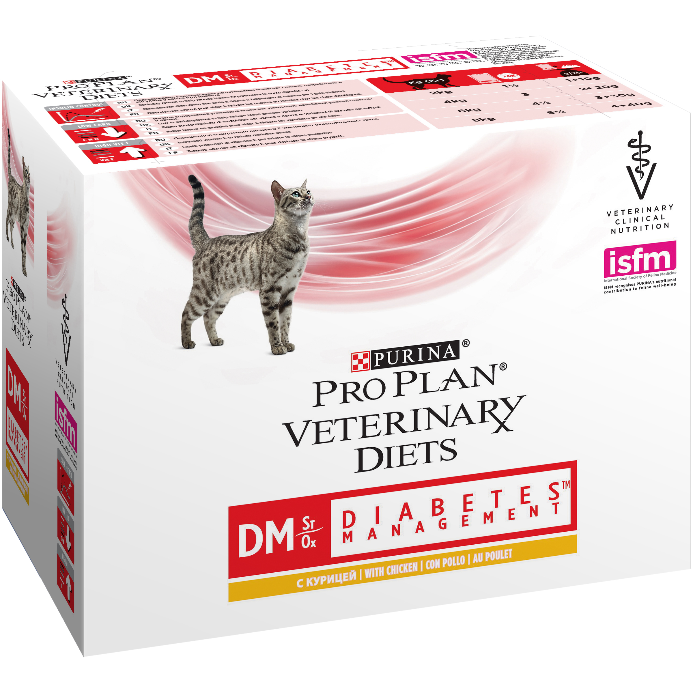 фото Влажный корм для кошек pro plan veterinary diets dm при диабете, курица, 10шт, 85г