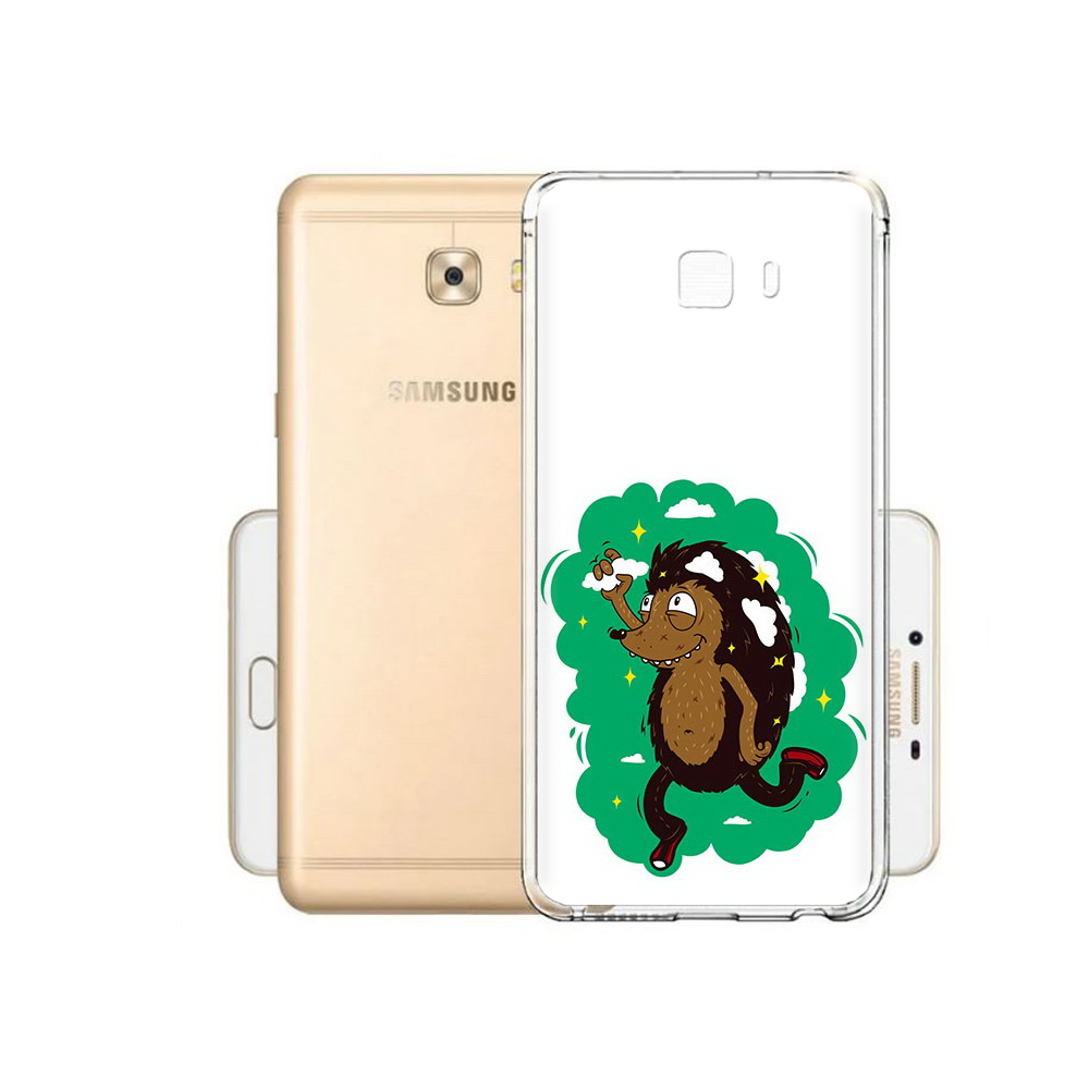 

Чехол MyPads Tocco для Samsung Galaxy C9 Pro Ежик в облаках, Прозрачный, Tocco
