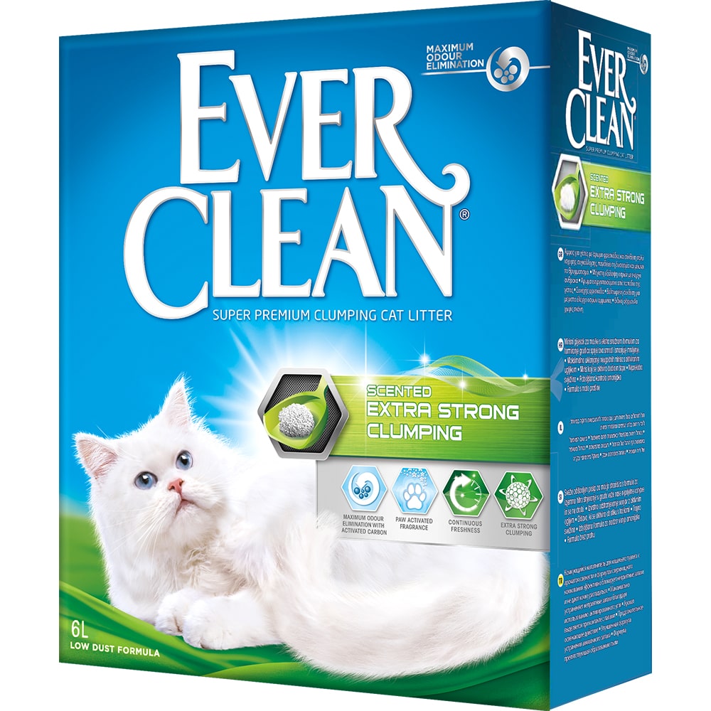 Комкующийся наполнитель Ever Clean Extra Strong Clumping Scented бентонитовый 6 кг 3499₽