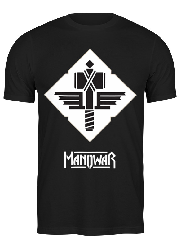 

Футболка мужская Printio Manowar band черная 3XL, Черный, Manowar band