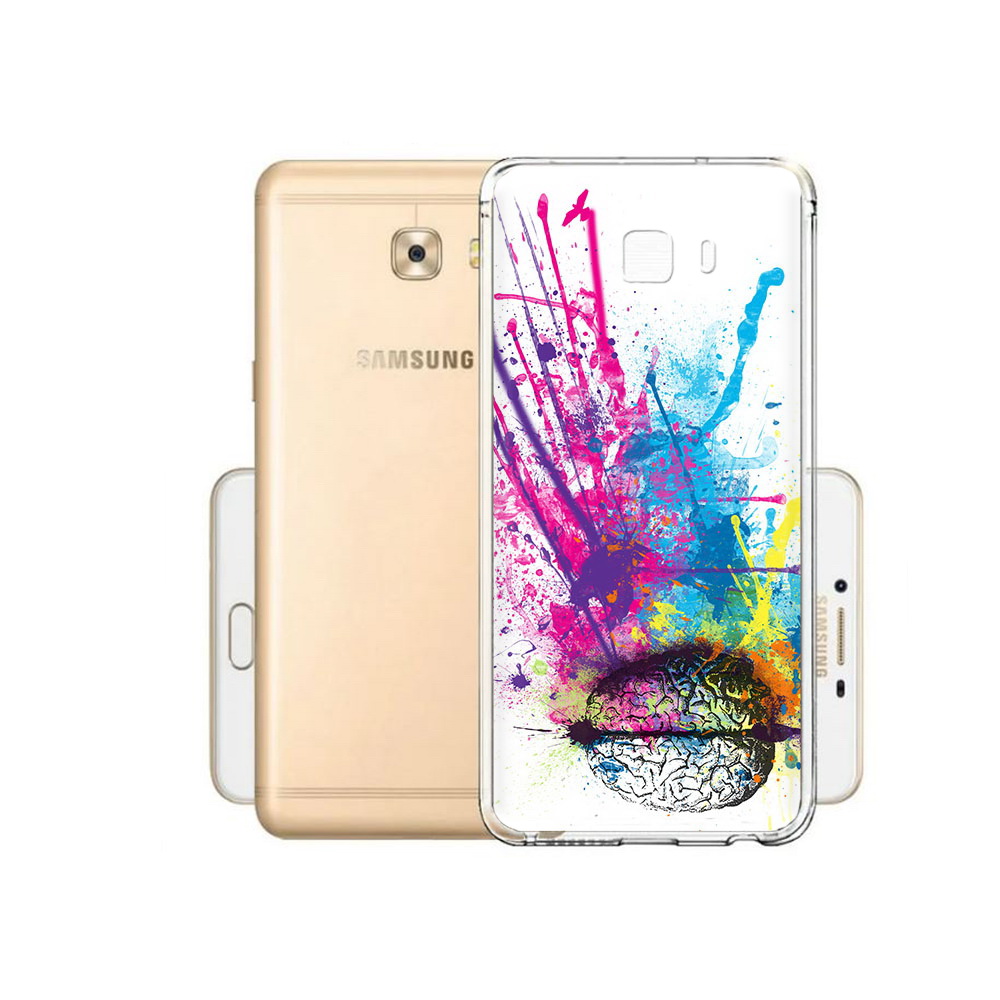 

Чехол MyPads Tocco для Samsung Galaxy C9 Pro яркий красочный мозг, Прозрачный, Tocco
