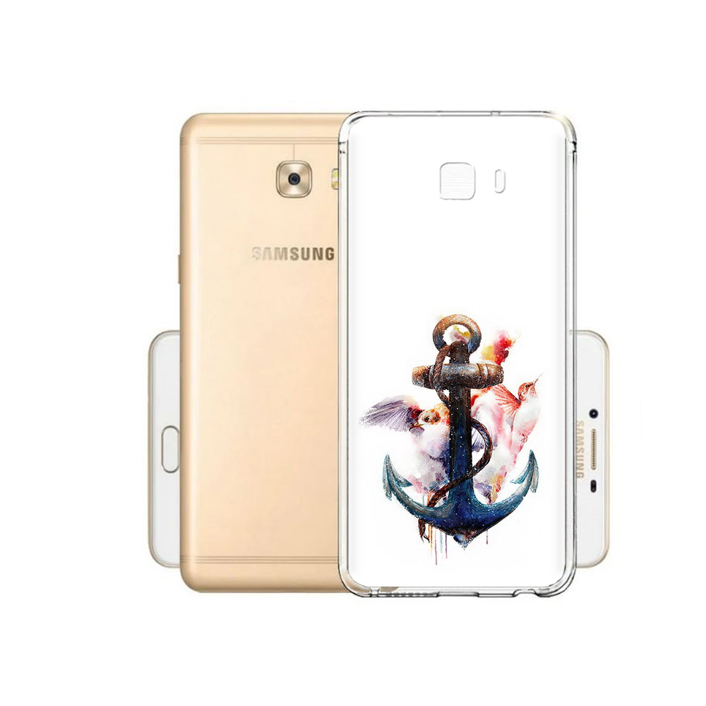 

Чехол MyPads Tocco для Samsung Galaxy C9 Pro якорь с птицами, Прозрачный, Tocco