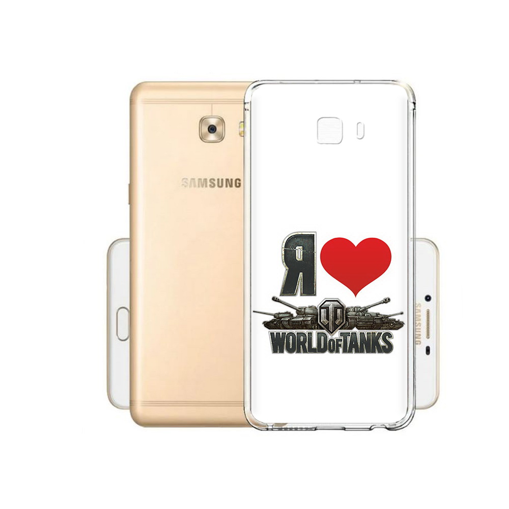 

Чехол MyPads Tocco для Samsung Galaxy C9 Pro я люблю ворлд оф танк, Прозрачный, Tocco