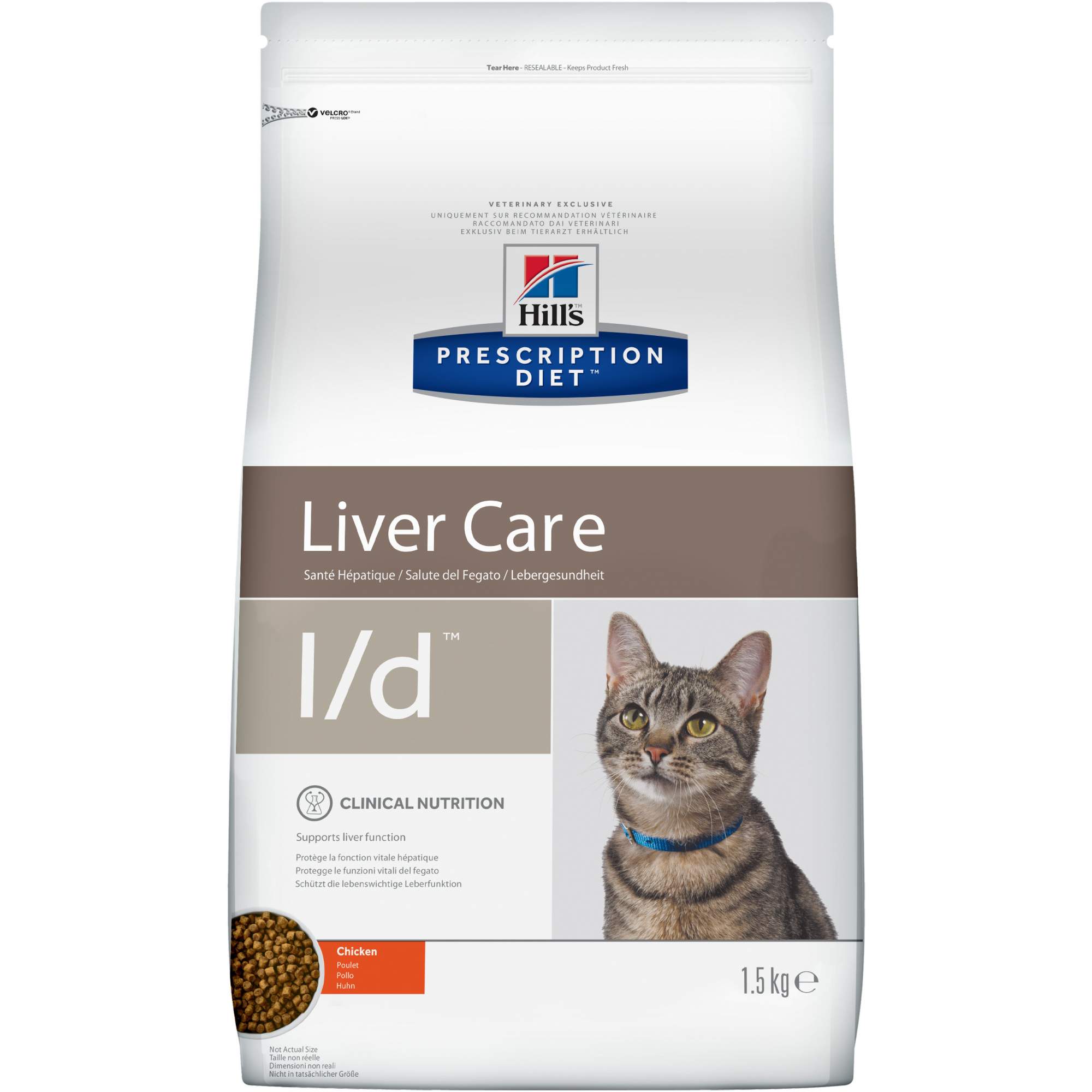 фото Сухой корм для кошек hill's prescription diet l/d liver care, для печени, курица, 1,5кг