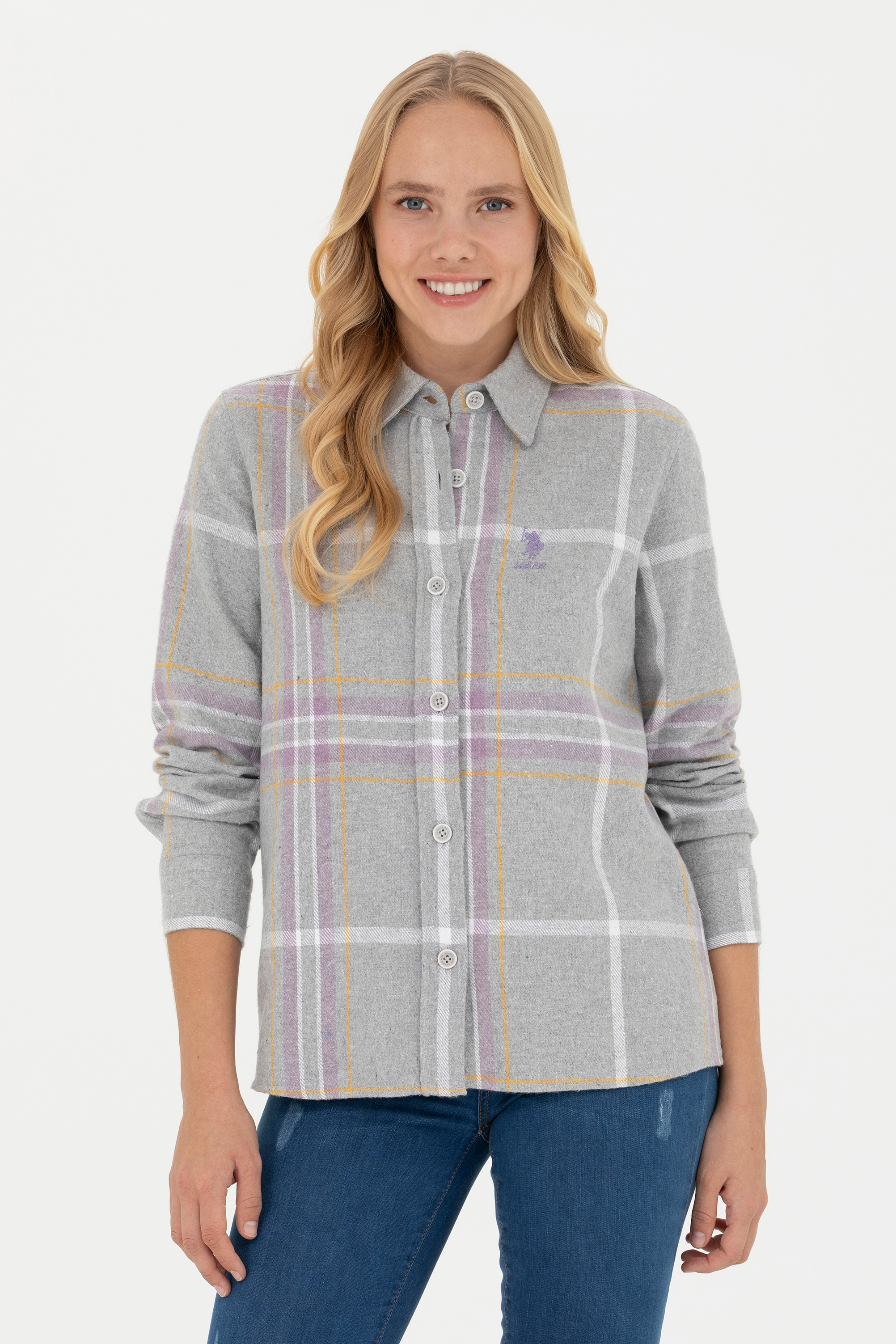 

Рубашка женская U.S. POLO Assn. G082GL0040SINIK серая 36, Серый, G082GL0040SINIK