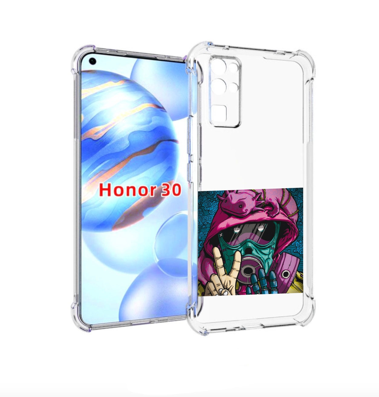 Чехол бампер MyPads Всем-мир для Honor 30 (BMH-AN10) противоударный