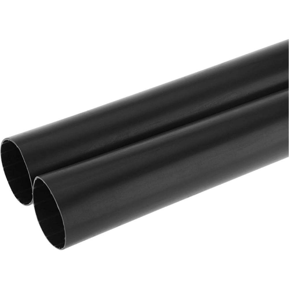 фото Термоусаживаемая клеевая трубка rexant 33,0/5,5 мм, 6:1 черная 2 шт по 1 м 23-0033