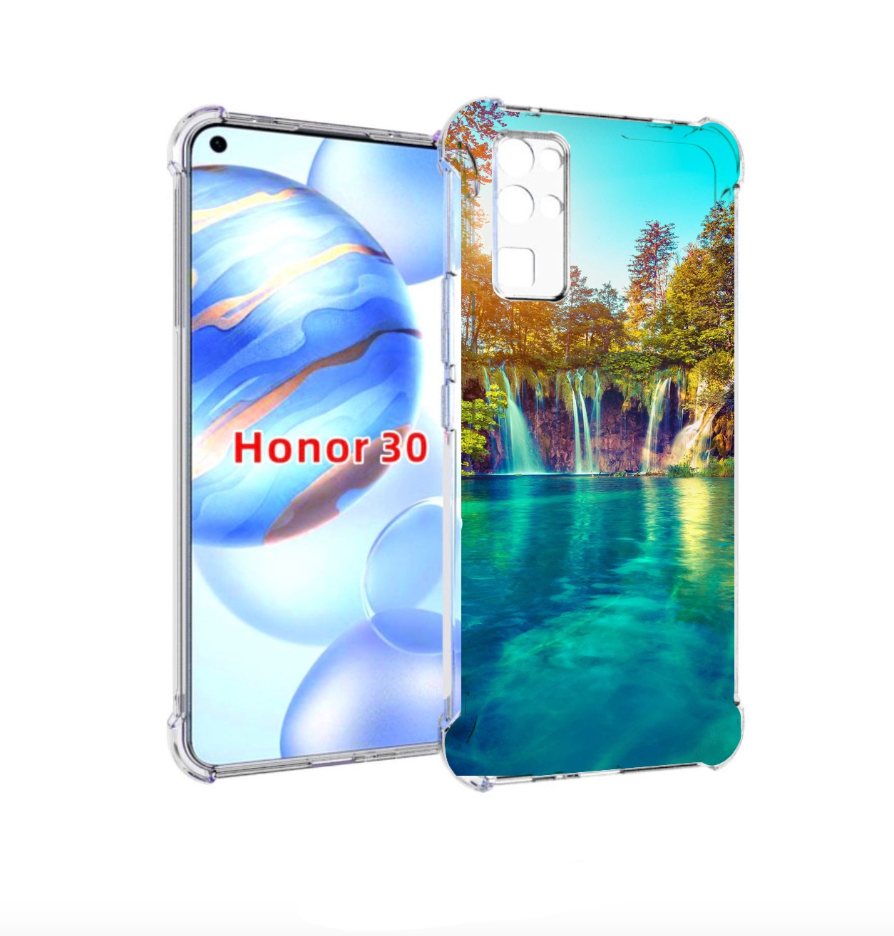 

Чехол бампер MyPads Водапад-2 для Honor 30 (BMH-AN10) противоуда, Прозрачный, Tocco