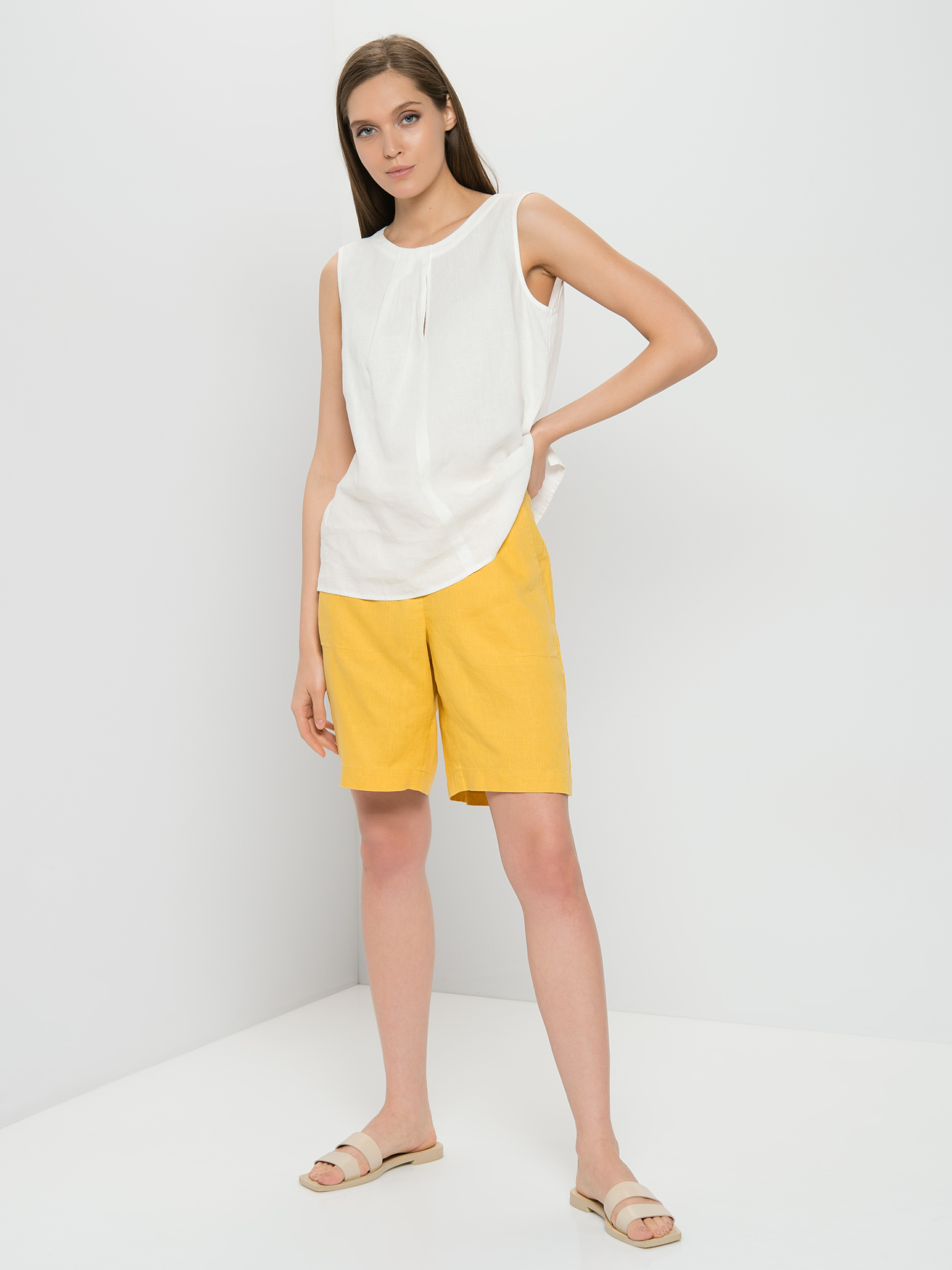 

Шорты женские Gerry Weber 720034-31273-40210 желтые 44, 720034-31273-40210