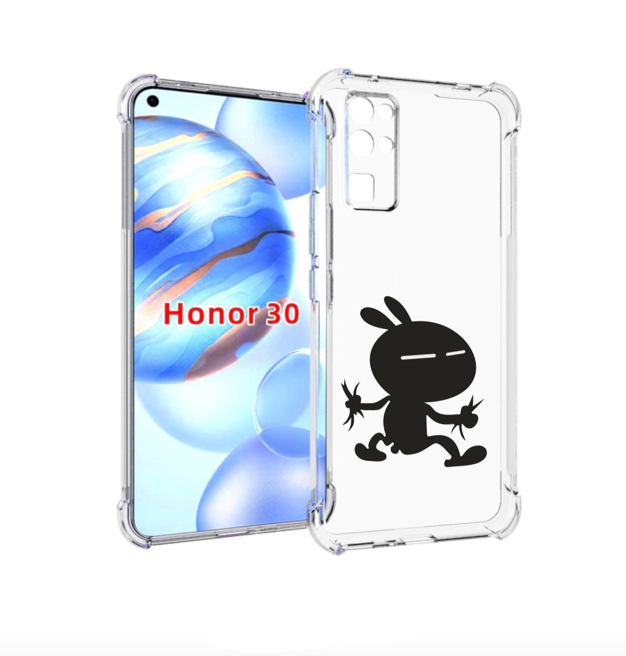 Чехол бампер MyPads Боец для Honor 30 (BMH-AN10) противоударный
