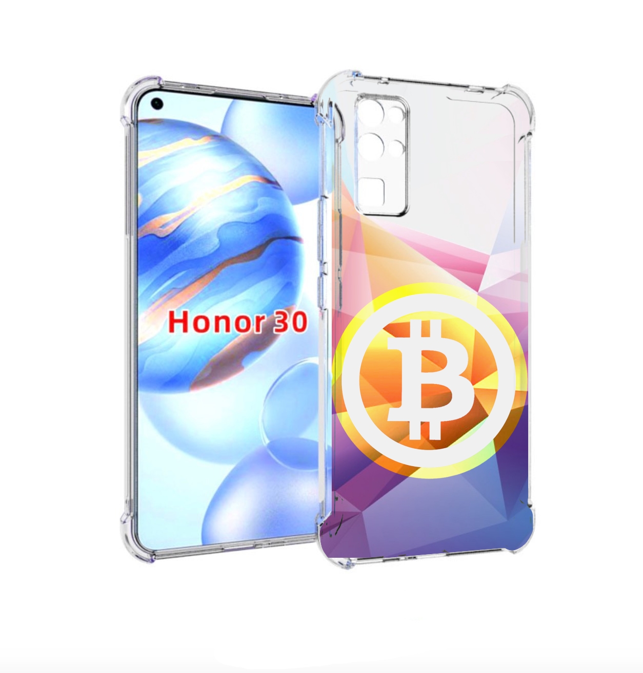 

Чехол бампер MyPads Биткоин для Honor 30 (BMH-AN10) противоударный, Прозрачный, Tocco