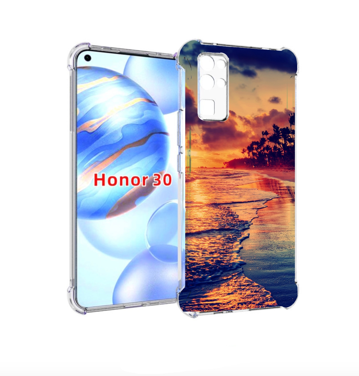 

Чехол бампер MyPads Берег для Honor 30 (BMH-AN10) противоударный, Прозрачный, Tocco