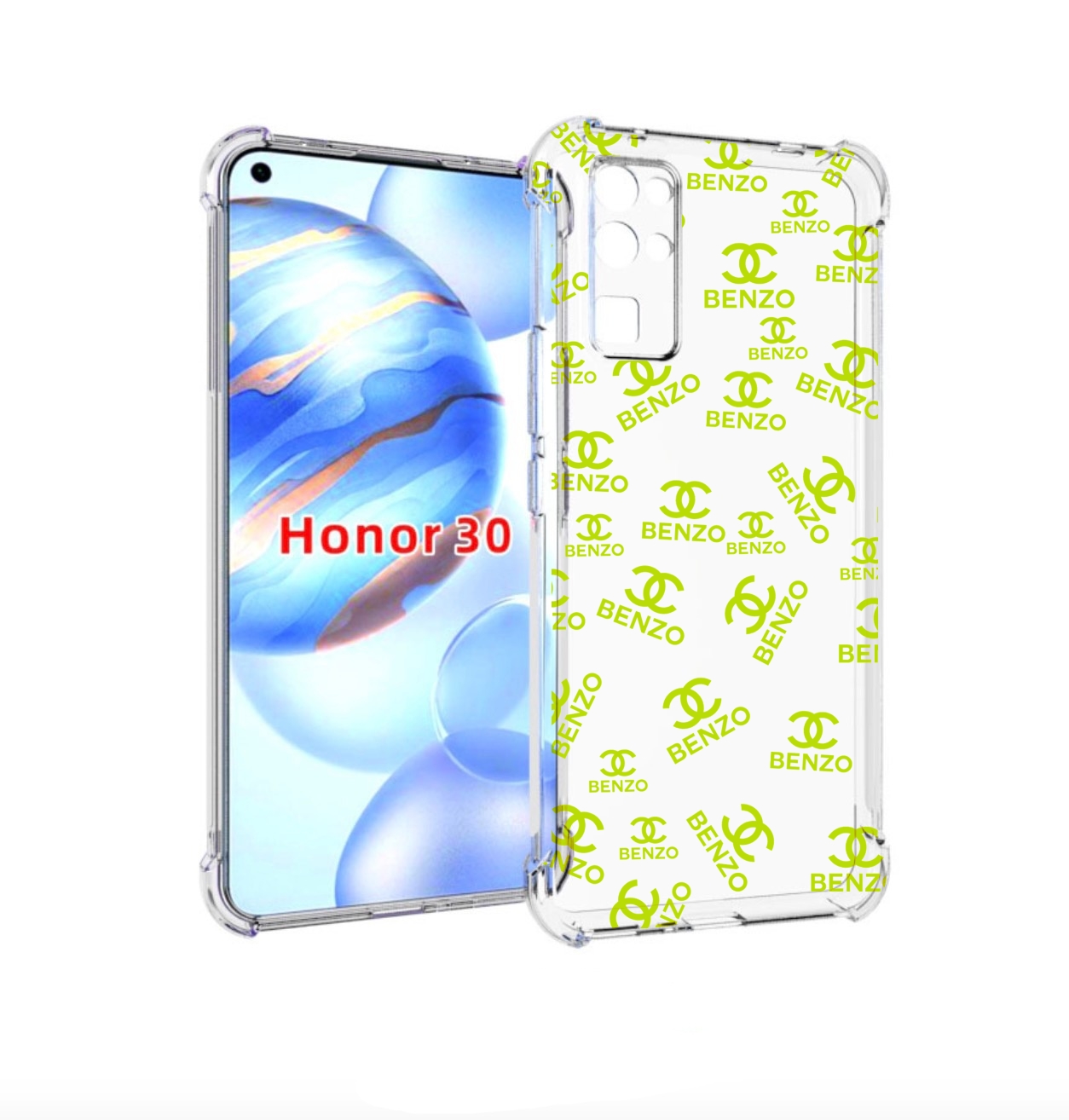 

Чехол бампер MyPads Белый-Бензо для Honor 30 (BMH-AN10) противоу, Прозрачный, Tocco