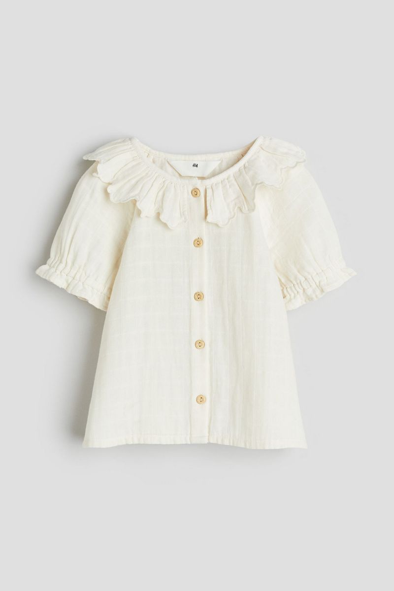 

Блузка детская H&M 1030364, кремовый, 98, Белый, 1030364
