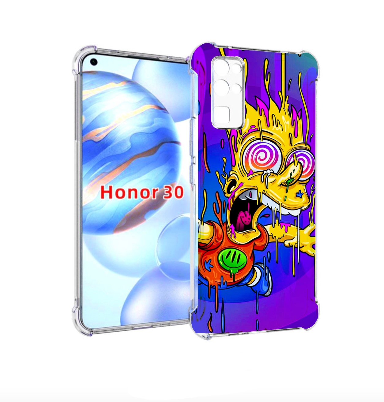 

Чехол бампер MyPads Барт-арт-стрит для Honor 30 (BMH-AN10) проти, Прозрачный, Tocco