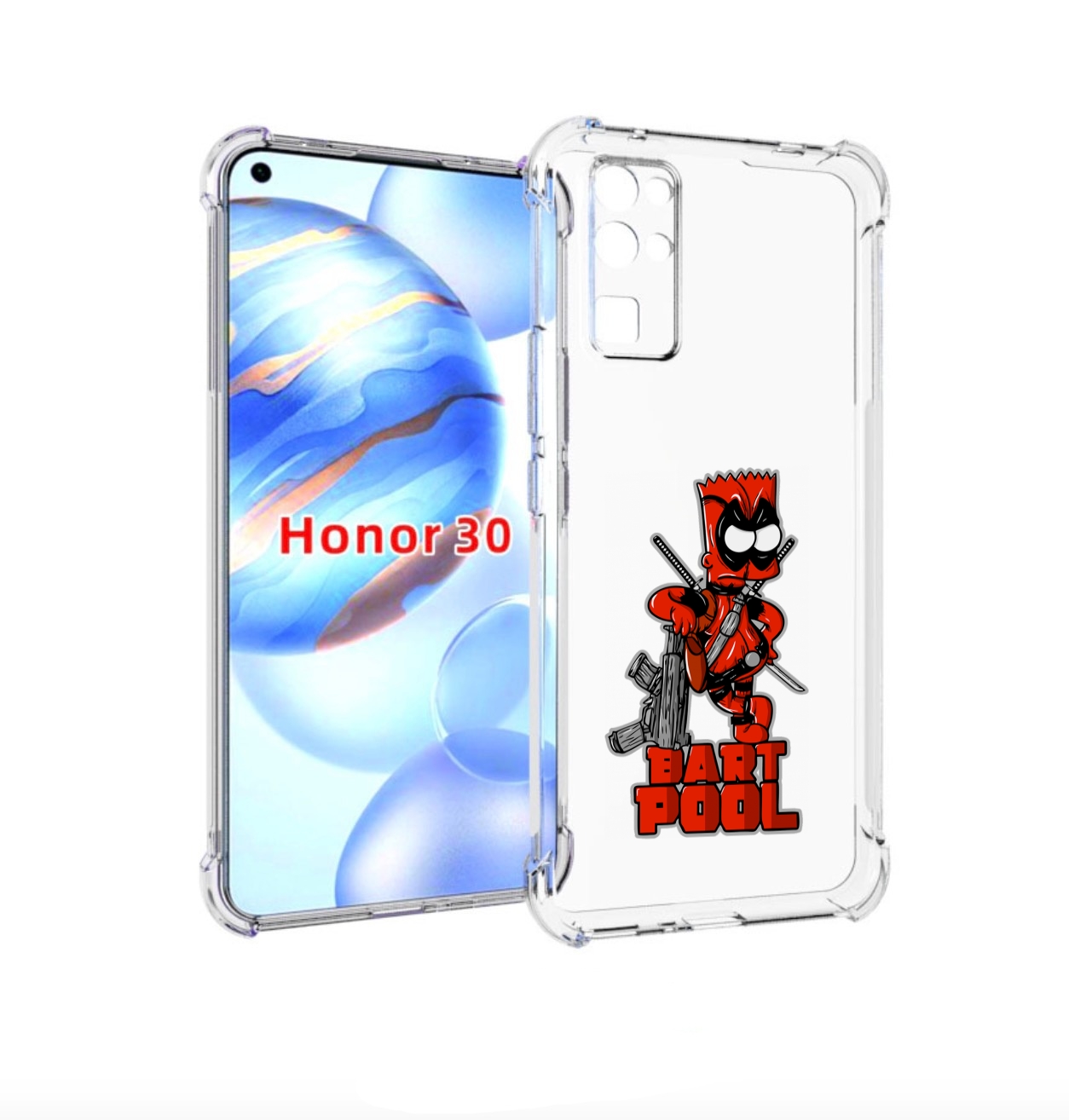 

Чехол бампер MyPads Барт-Пул для Honor 30 (BMH-AN10) противоударный, Прозрачный, Tocco