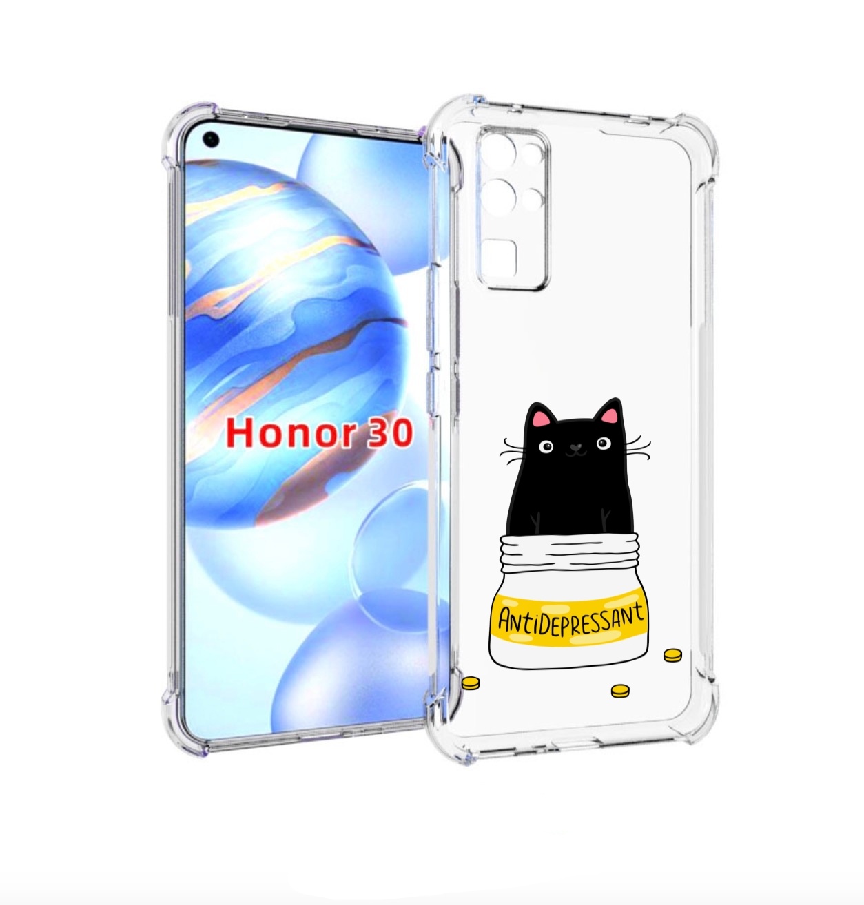 

Чехол бампер MyPads Антидеприсан для Honor 30 (BMH-AN10) противо, Прозрачный, Tocco
