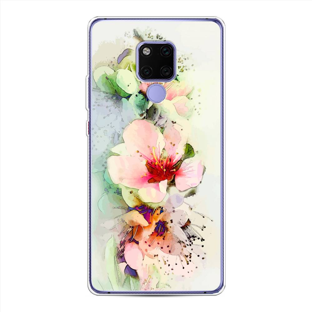 

Чехол для Huawei Mate 20X "Нежные цветы", Зеленый;розовый, 66950-2