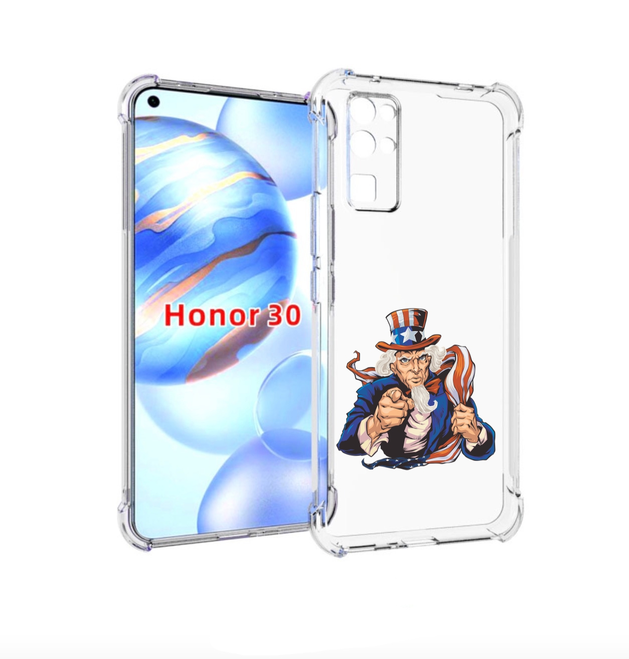 

Чехол бампер MyPads Американский-дед для Honor 30 (BMH-AN10) про, Прозрачный, Tocco