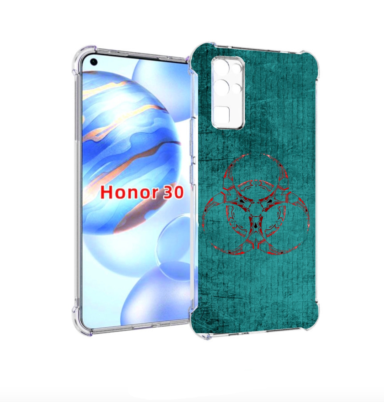 Чехол бампер MyPads Амбрелла для Honor 30 (BMH-AN10) противоударный