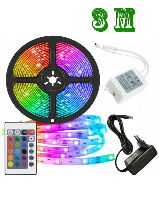 фото Светодиодная лента с пультом magic lights 3м, 12в, ip65 goodstore24