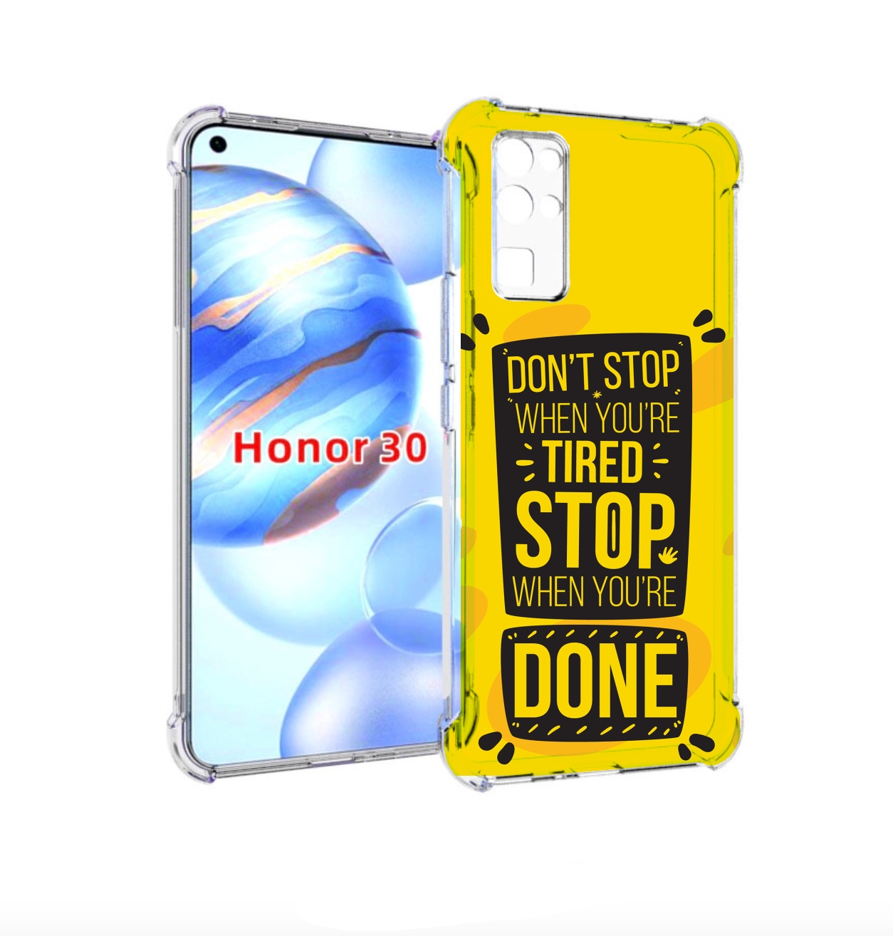 

Чехол бампер MyPads yellow-done для Honor 30 (BMH-AN10) противоу, Прозрачный, Tocco