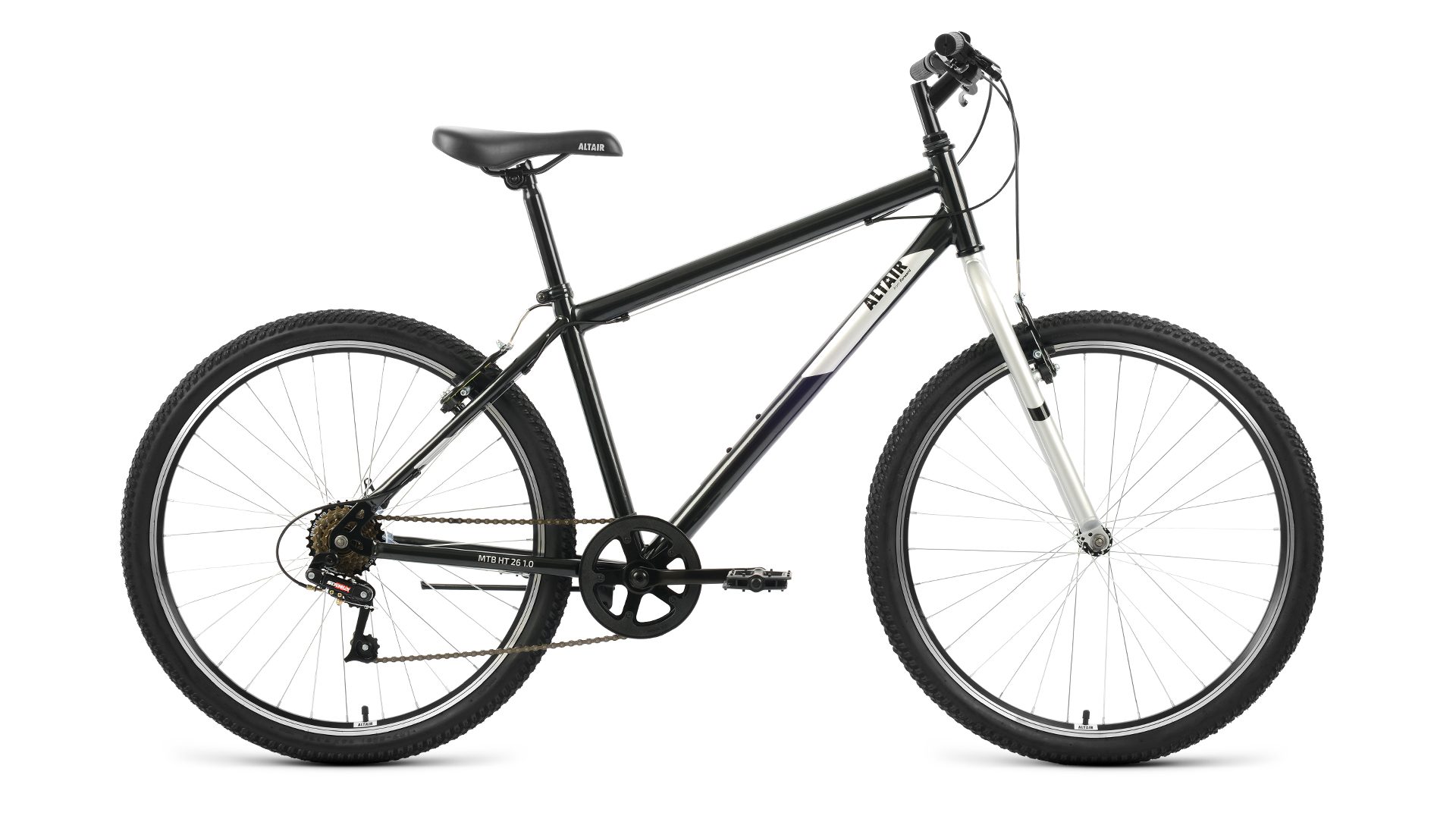 фото Велосипед altair mtb ht 26 1.0 2022 19" черный/серый