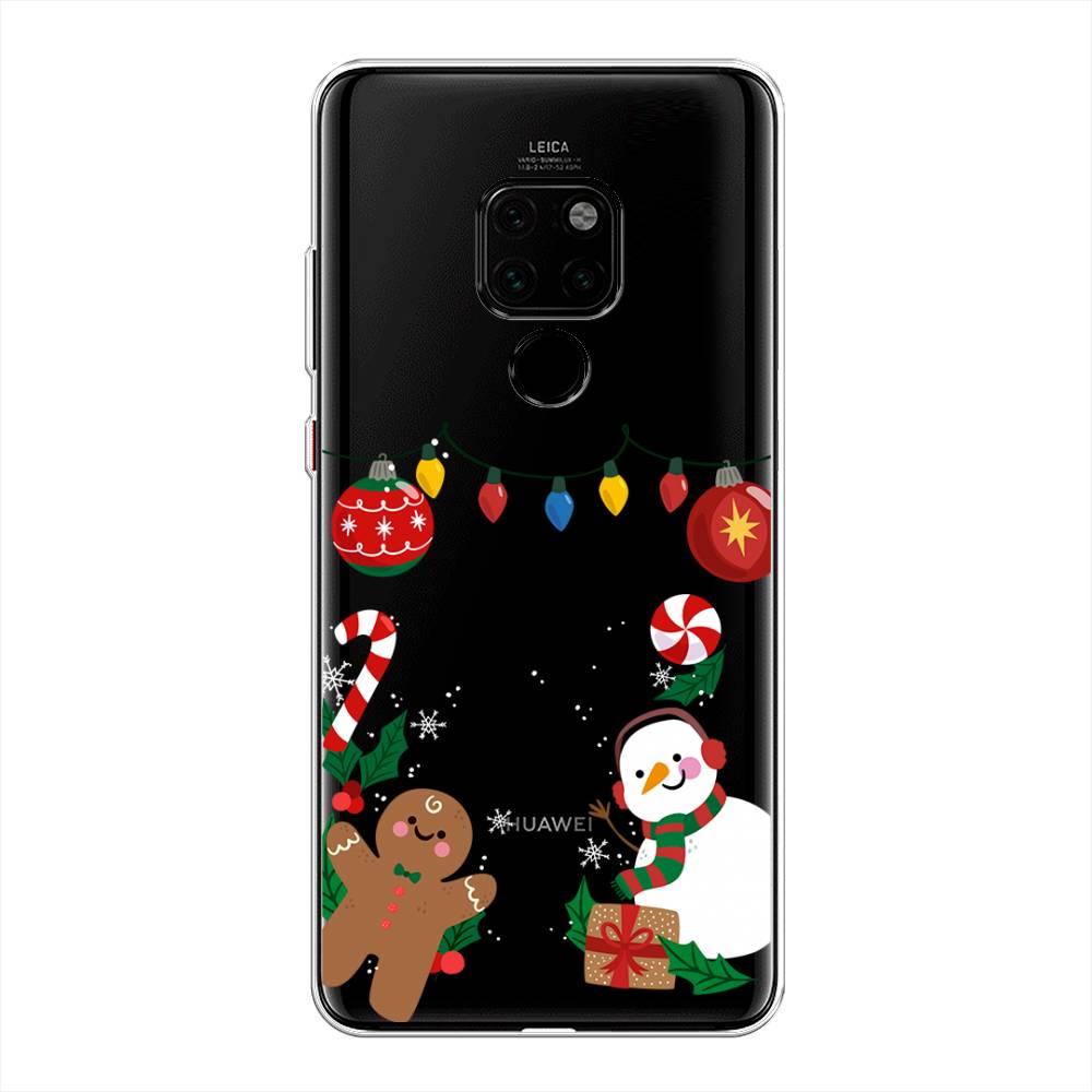 

Чехол на Huawei Mate 20 "Новогоднее настроение", Коричневый;красный;зеленый, 66850-5