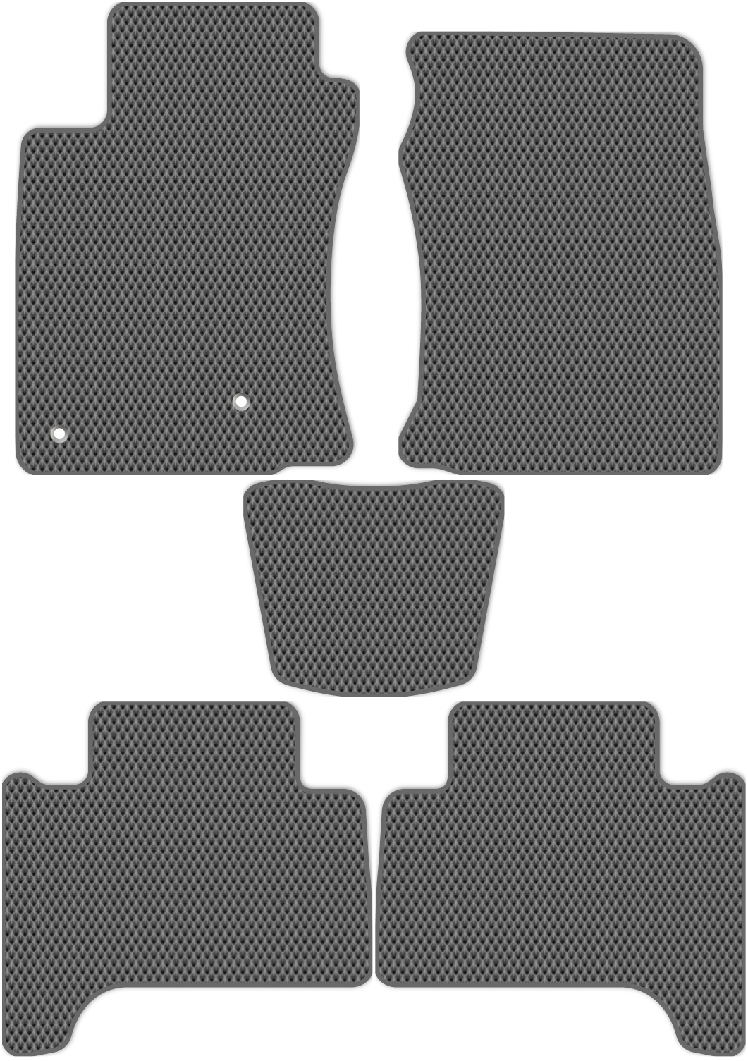 

Коврики ЭВА в салон для Toyota Land Cruiser Prado 3 2002 - 2009, 5 шт. серый, 4820-S5YT-H