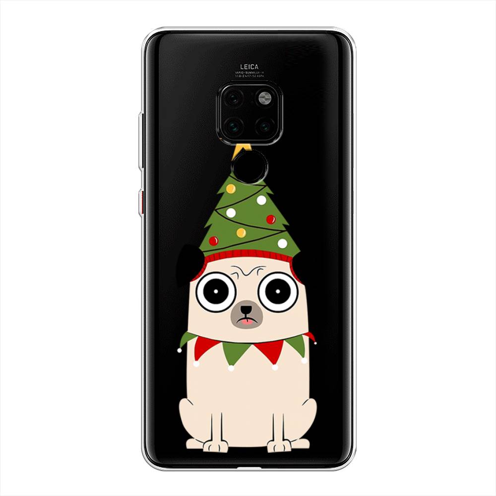 

Чехол на Huawei Mate 20 "Собачка с ёлочкой", Бежевый;красный;зеленый, 66850-1