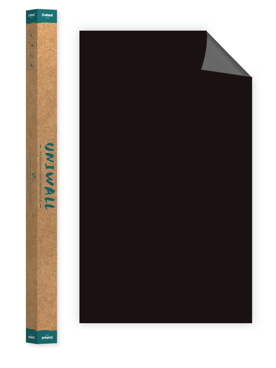 Самоклеющиеся магнитно-меловые обои черные Continent Decor ROLLS-120-300-DSA альбом для рисования на скрепке а4 24 листа