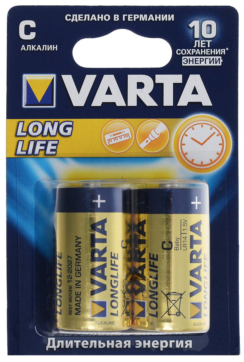 

Батарейка VARTA LONGLIFE 4114113412 2 шт, 04114113412