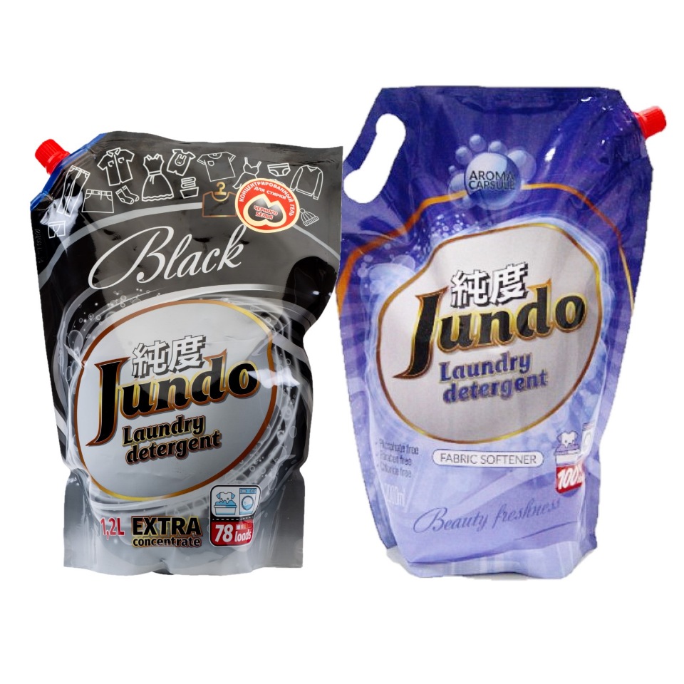 фото Гель jundo black для стирки черного белья 1.2 л+кондиционер jundo beauty freshnes 2 л