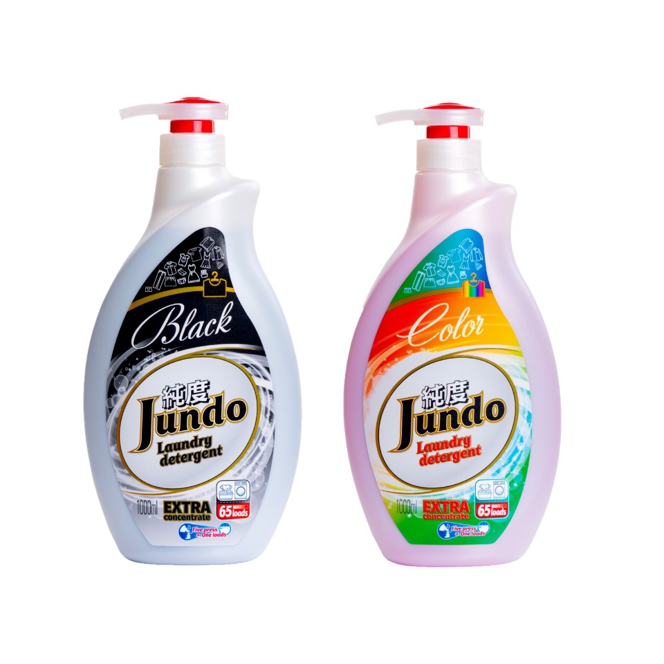 фото Гель jundo black для стирки чёрного белья 1 л и цветного белья jundo color 1 л