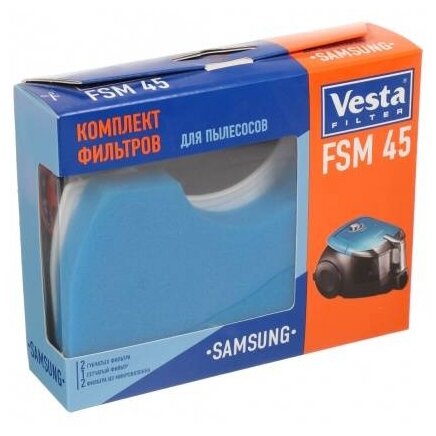 Комплект фильтров Vesta filter FSM45 2set vacuum cleaner accessories parts dust filters heap for samsung cup dj97 01040c vca vm 45p vm 45p sc43 sc44 sc45 series