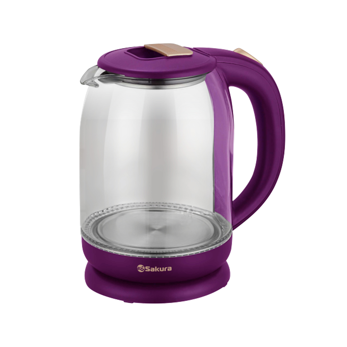 Чайник электрический Atlanta SA-2709V 1.8 л фиолетовый стакан 300 мл стекло фиолетовый капли dew color