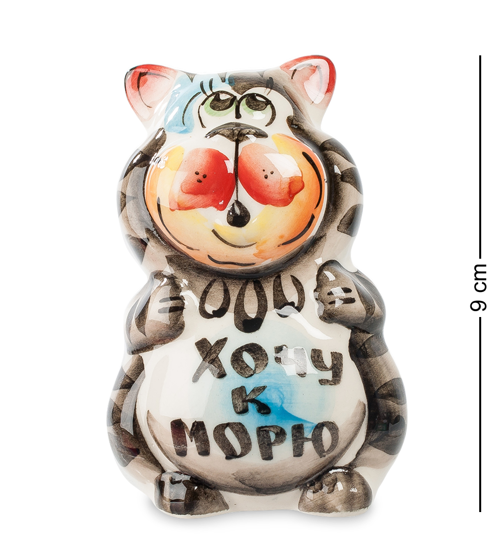 

Фигурка "Кот-Мойша" цв.(Гжельский фарфор), Разноцветный