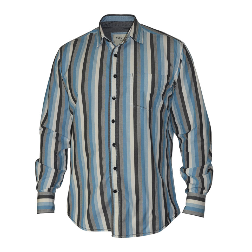 Рубашка мужская Styler 21-079 разноцветная XL