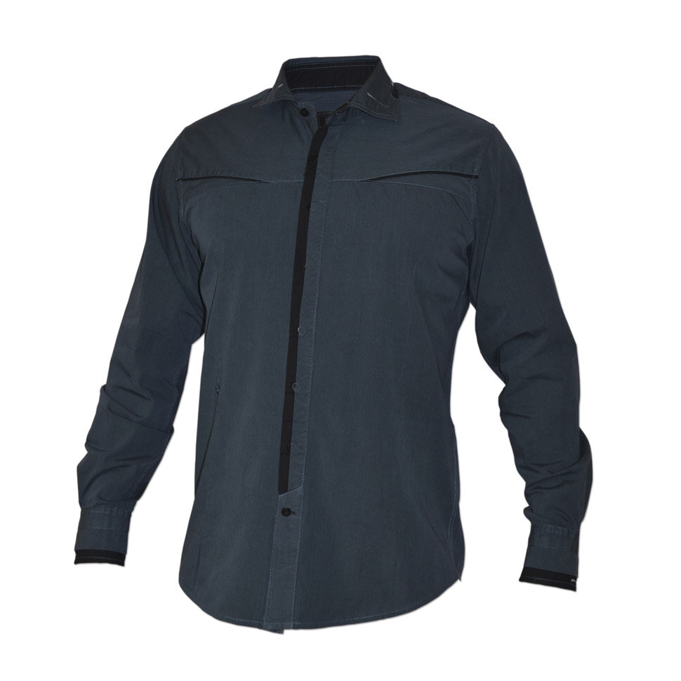 Рубашка мужская Styler 21-051 серая XL