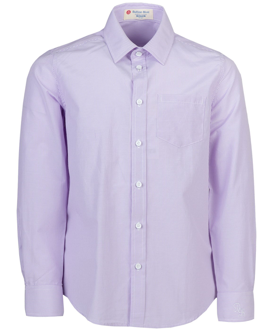 

Рубашка для мальчиков Button Blue, цв. сиреневый, р-р 158, 219BBBS23020205