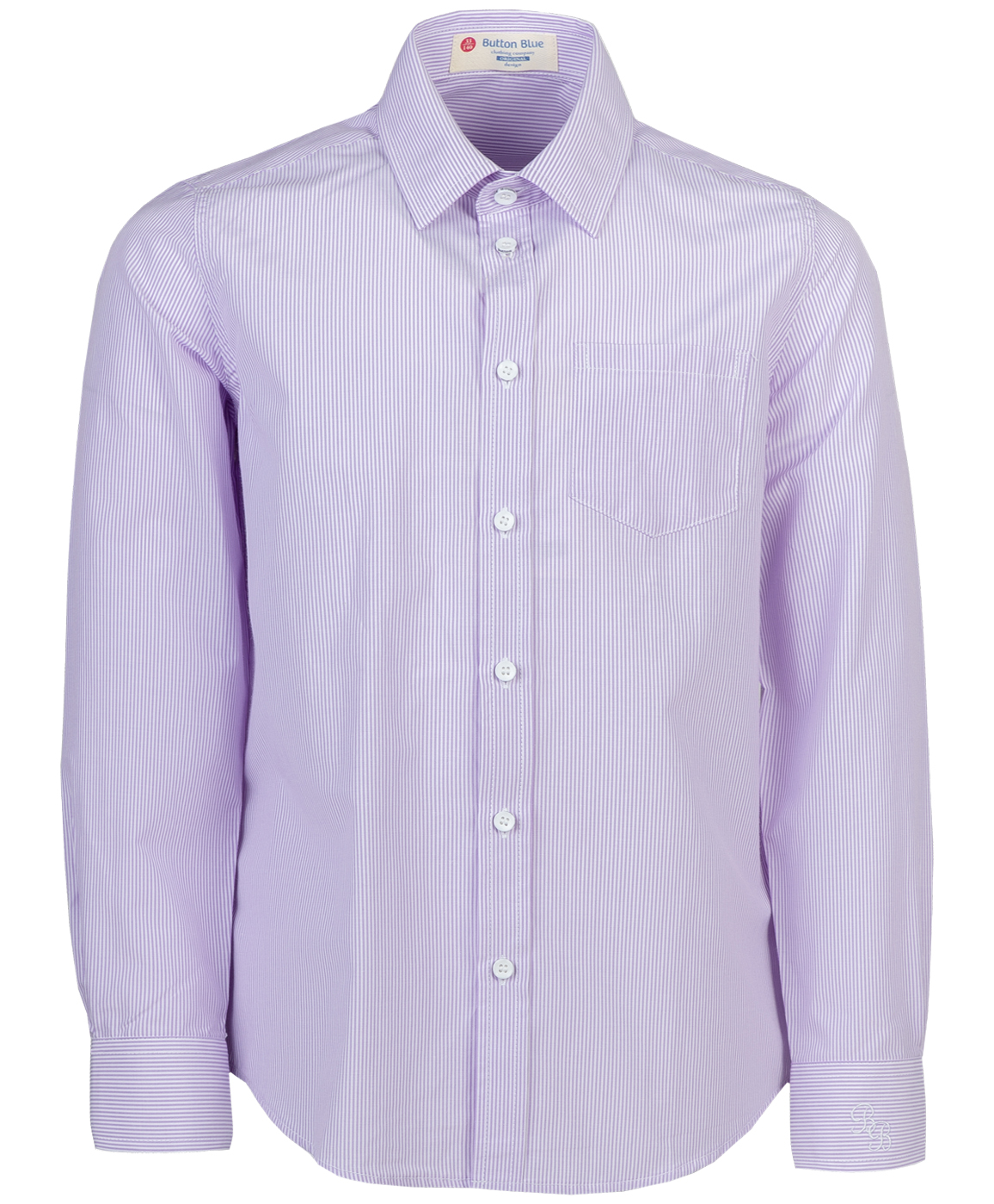 фото Рубашка для мальчиков button blue, цв. сиреневый, р-р 128
