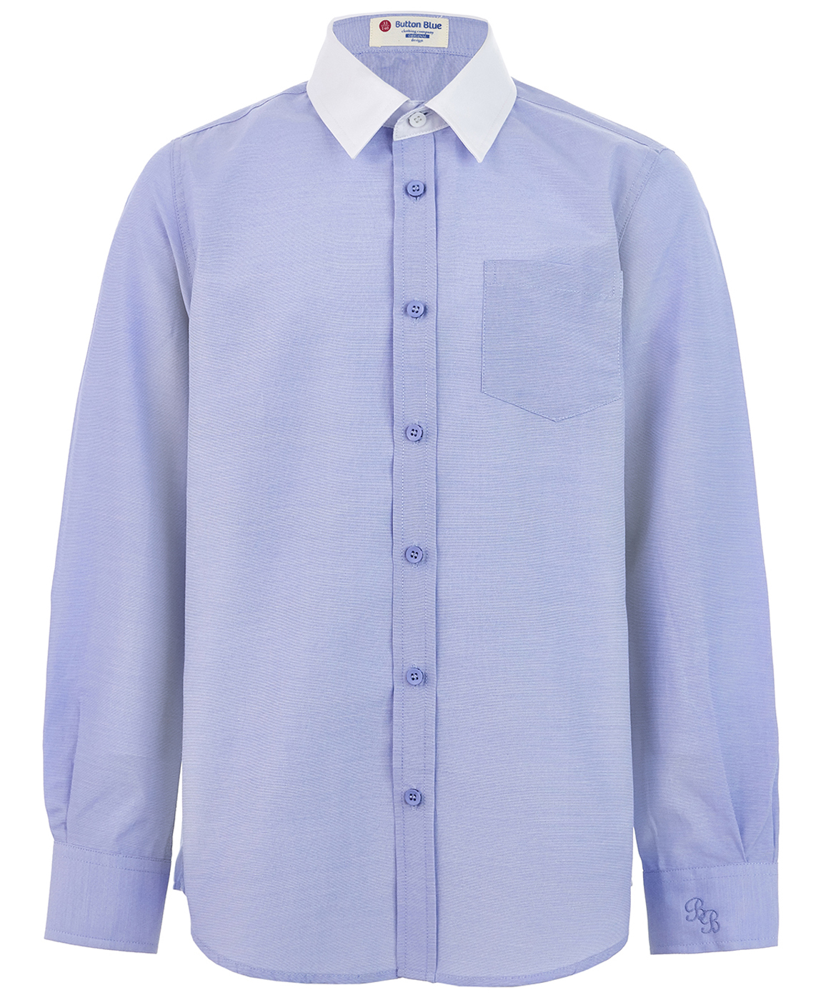 

Рубашка для мальчиков Button Blue, цв. голубой, р-р 128, 219BBBS23041800