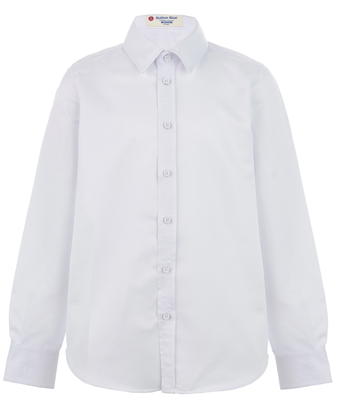 

Рубашка для мальчиков Button Blue, цв. белый, р-р 164, 219BBBS23010200