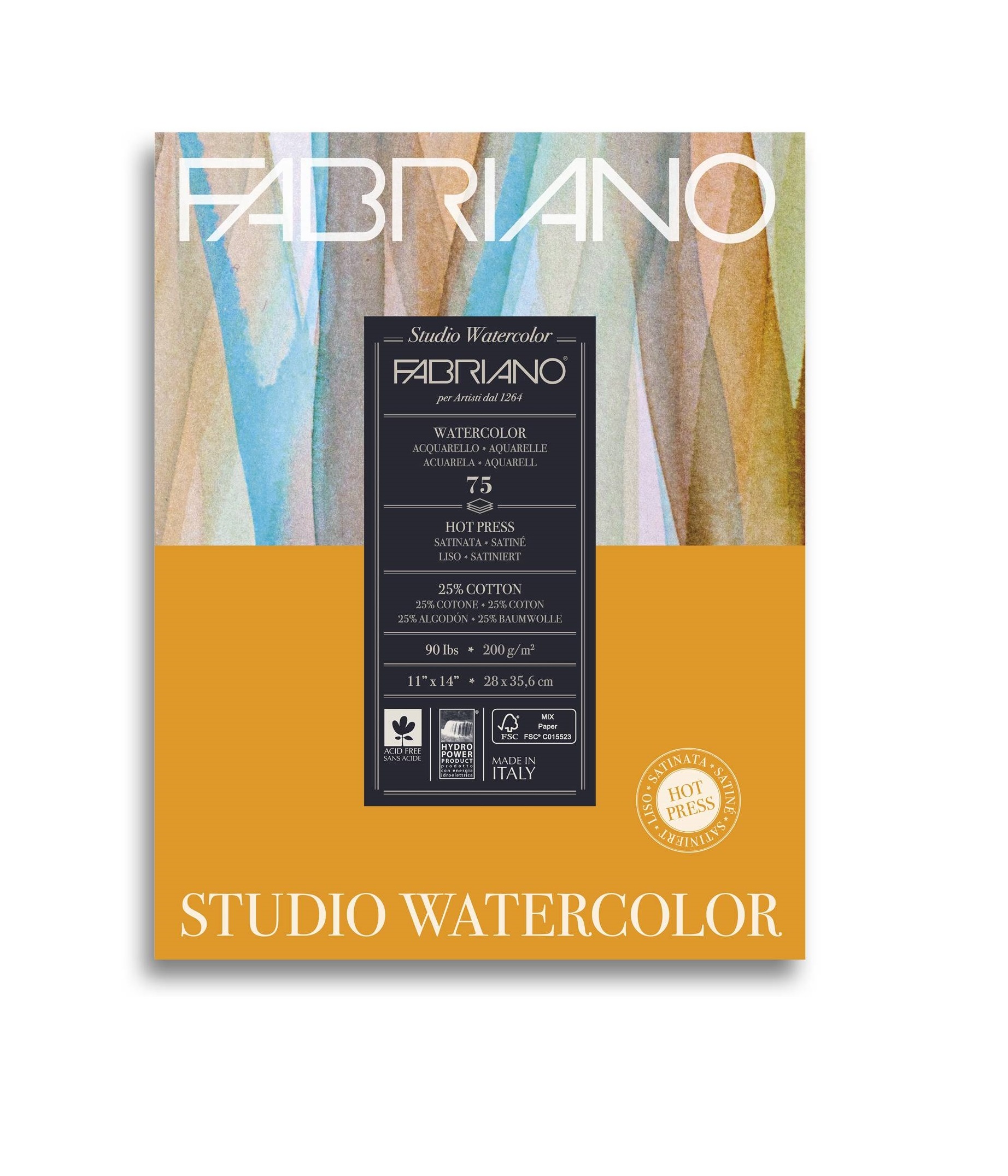 

Альбом для акварели Watercolour Studio, 28x35,6 см, 75 листов, 200 г/м2, мелкое зерно